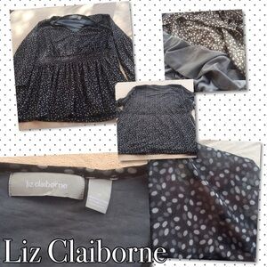 @ Liz Claiborne pull over 3/4 top‎ sleeve 1X BA